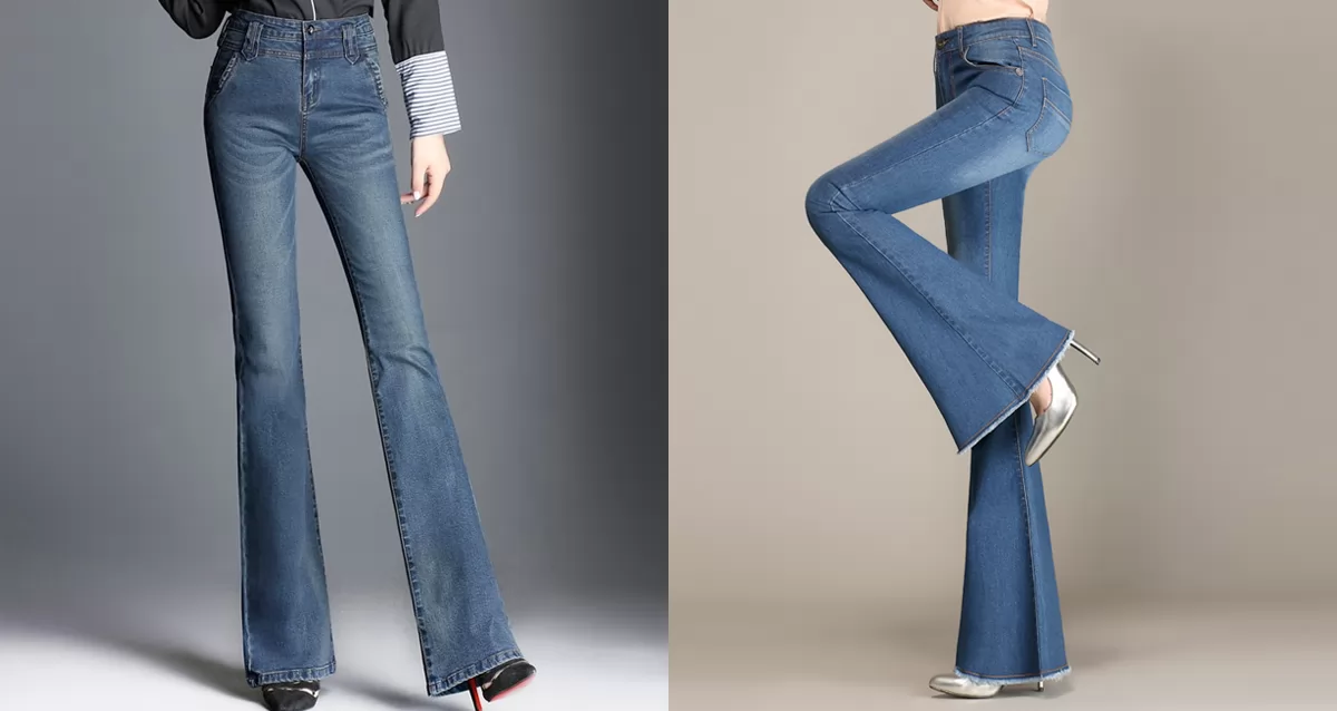 С чем носить джинсы клеш?